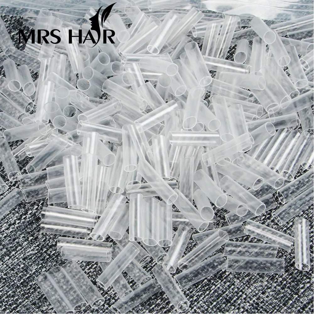 Hair Extensions and Wigs
500pcs Hair Extensions Heat Shrink Tubes itip human hair extension tools Without adhesive 2.5*10mm Fusion Hair Accessories tools