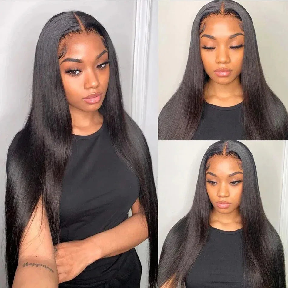 Hair Extensions and Wigs
Straight 13x4 HD Transparent Lace Front Wig 30 40 Inch 13x6 Lace Frontal Wigs Human Hair 250 Density Cheap Wig On Sale Clearance