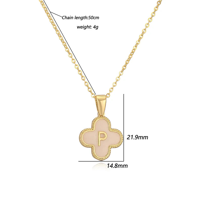 Necklaces Women HECHENG,New Fashion Personalized 26 Initials Flower Charm Necklace For Women Name Ladies Jewelry Gift