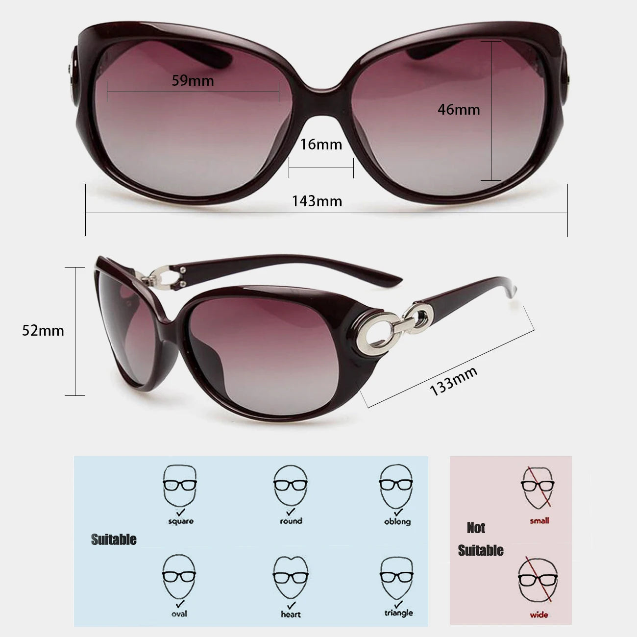 Women's Sunglasses JULI Polarized New Women Sunglass Fashion Style Sun Glasses Gafas Polaroid Sunglasses Women's Driving Oculos 8044