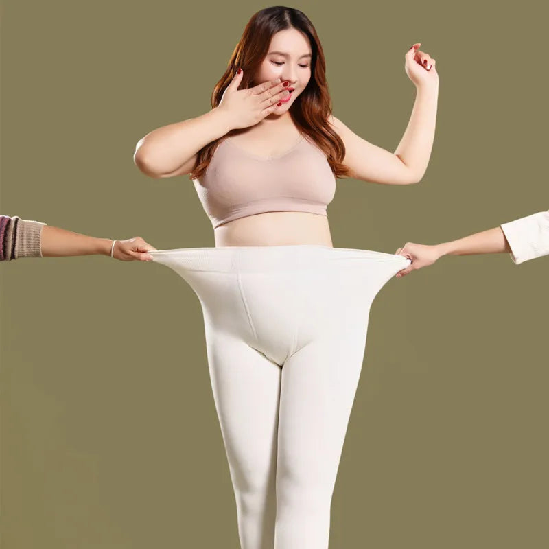 Tights 
200D Plus Size Warm Tights Women Fleece Tights Dance Ballet Woman Thick Warm Stretchy Stocking Female White Pantyhose Girl