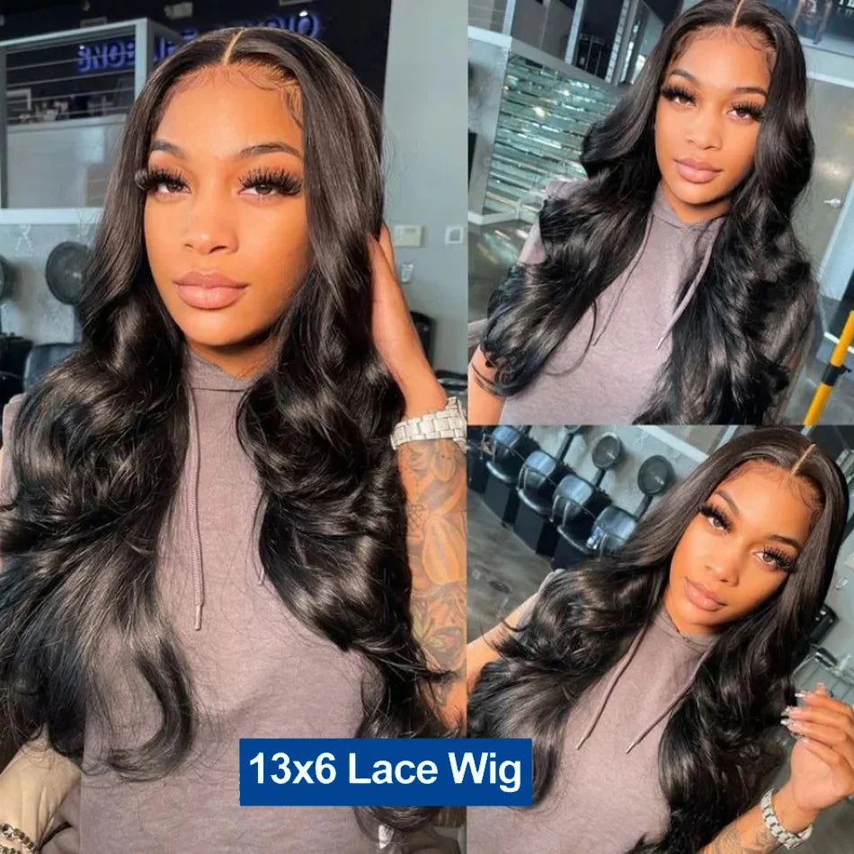 Hair Extensions and Wigs
13x4 13x6 Lace Front Human Hair Wigs 100% Body Wave Transparent Lace Frontal Wigs Human Hair Full Lace Closure Brazilian Hair