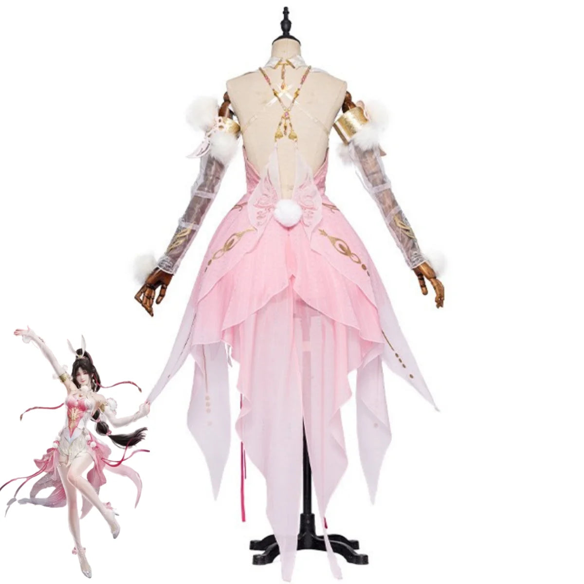 Exotic 
Game Naraka: Bladepoint Kurumi Hu Tao Cosplay Costume Chinese Style Pink Hanfu Dress Wig Woman Sexy Traditional Festival Suit