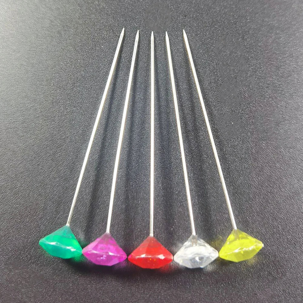 Hair Extensions and Wigs
Coloful Sparkle Diamond Head Pushpin Transparent Map Flower Pin Cork Board Sewing T Pins for Fabric Clothing DIY Sewing Crafts