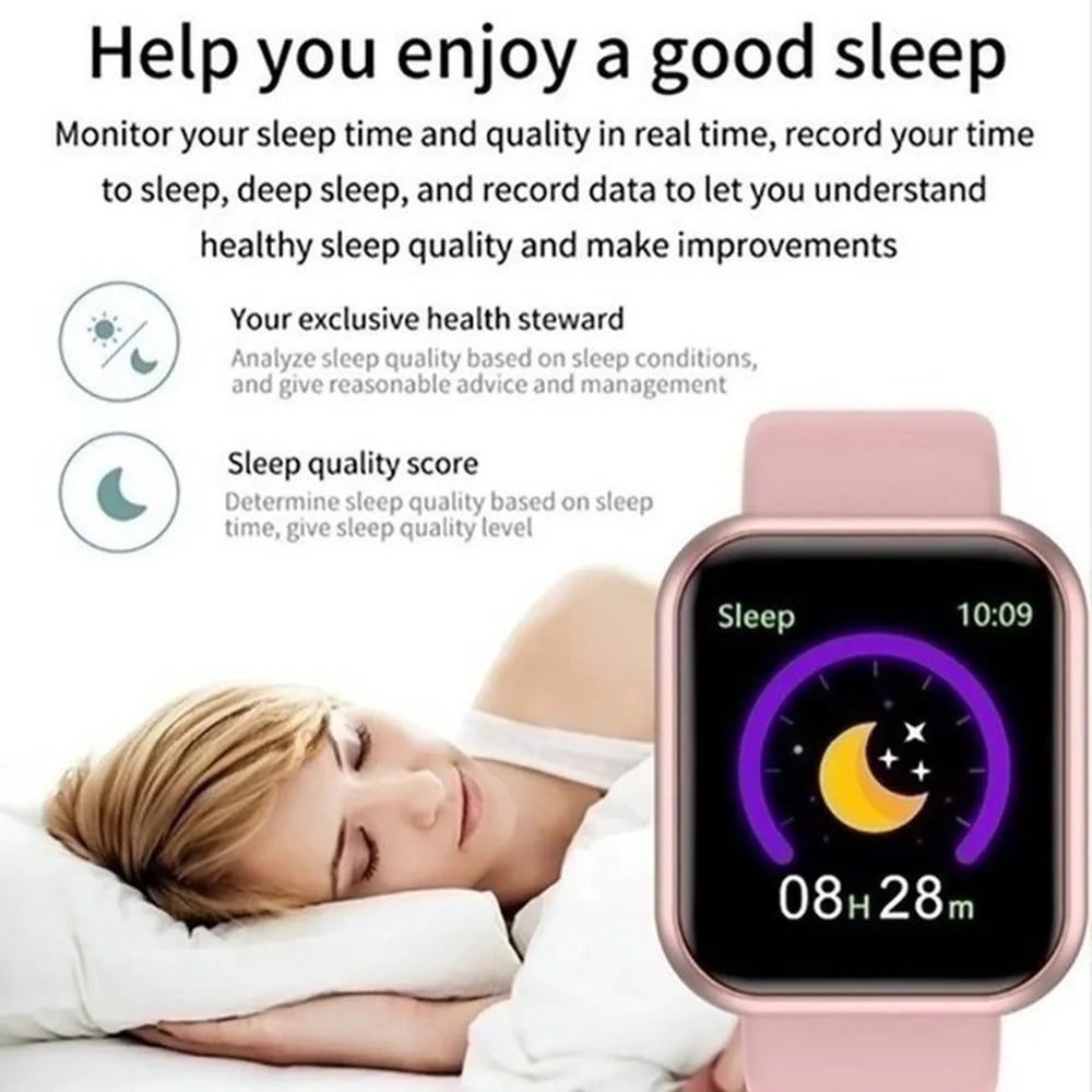 Women Watch Multifunctional Smart Watch Men Women Bluetooth Connected Phone Music Fitness Sports Bracelet Sleep Monitor Y68 Smartwatch D20