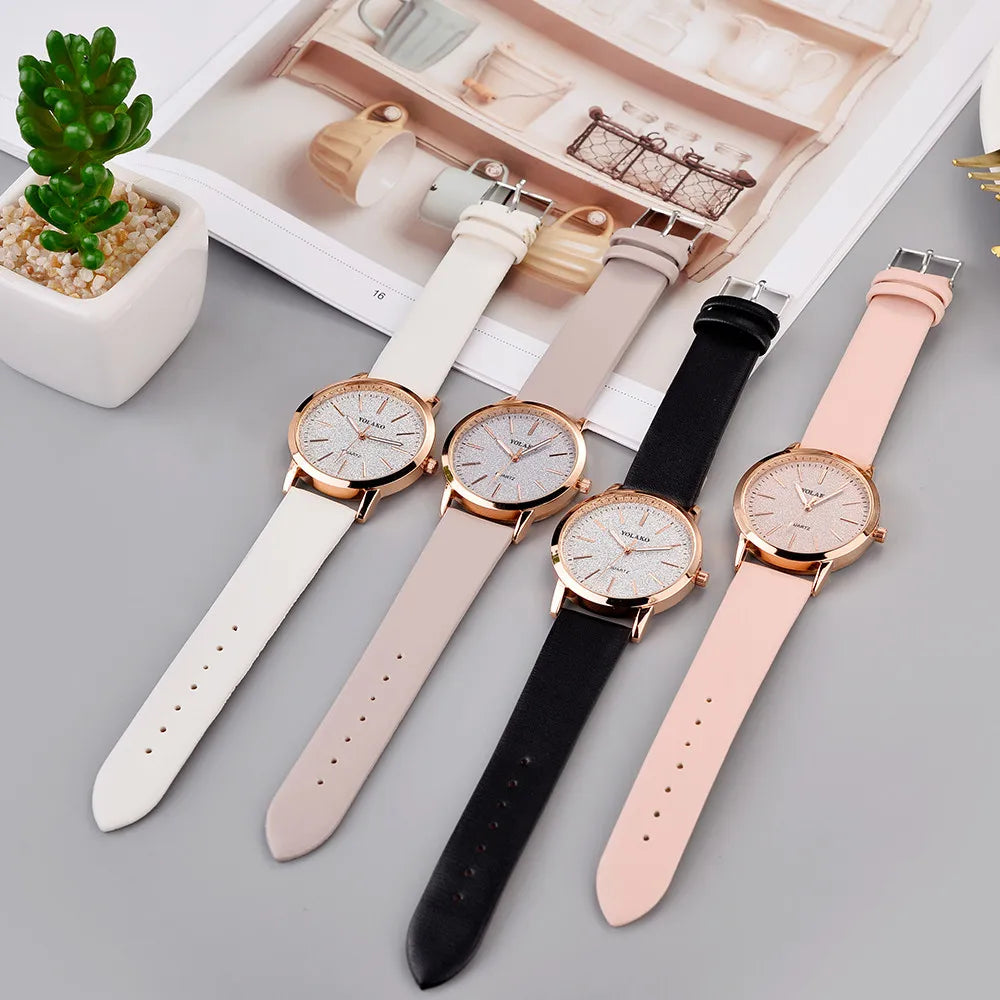 Women Watch Brand Luxury Fashion Ladies Watch Leather Watch Women Female Quartz Wristwatches Montre Femme