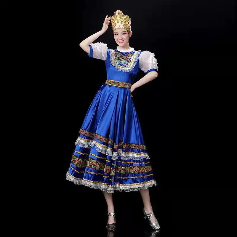 European Clothing
Classical Elegant Traditional Russian Dance Costume Dress European Princess Stage Dresses Mongolia Stage Performance Clothing