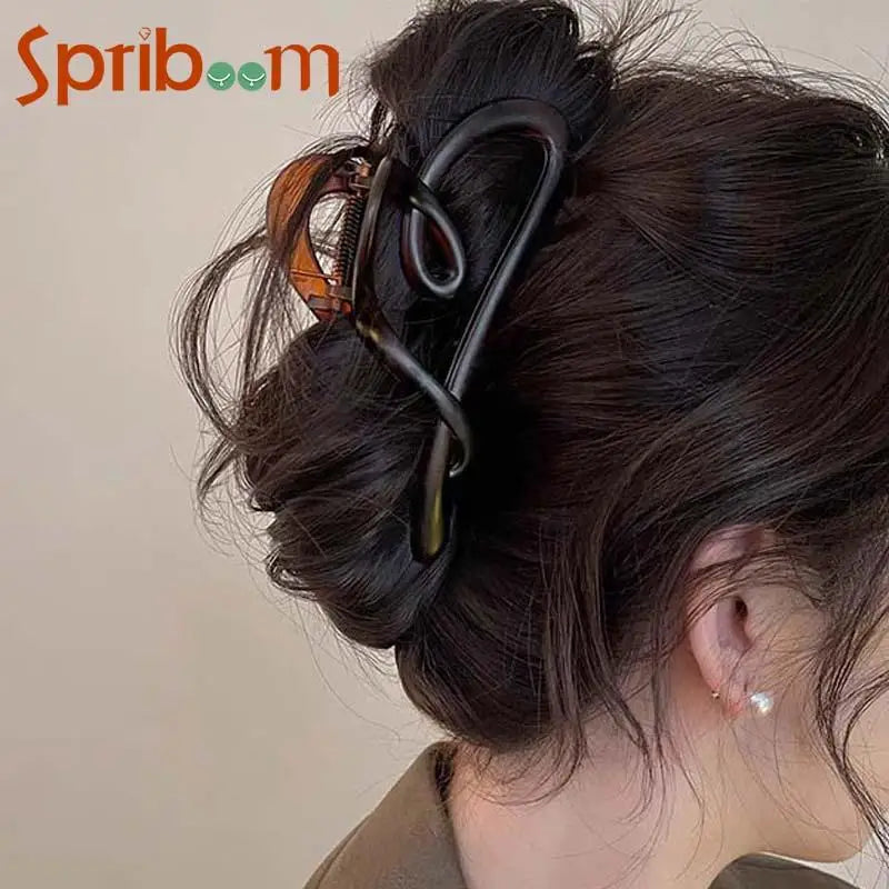 Elegant Look Heart Hair Clips for Women Temperament Design Hair Claw Clip Luxury Korean Trendy Summer Hair Accessories Girls Headwear