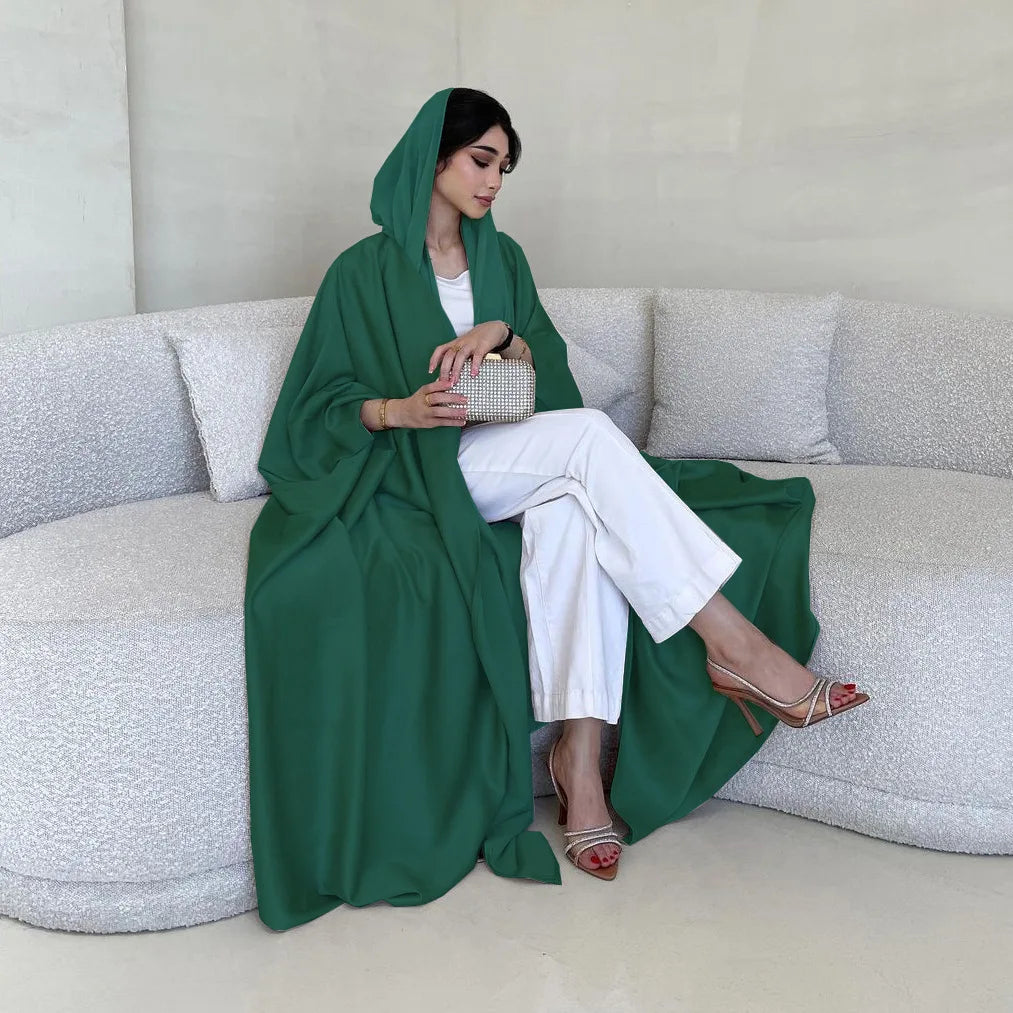 Satin Kimono Jalabiya Eid Djellaba Ramadan Luxury Dubai Abaya Turkey Kaftan Muslim Dress Women Kebaya Caftan Marocain Femme 2024