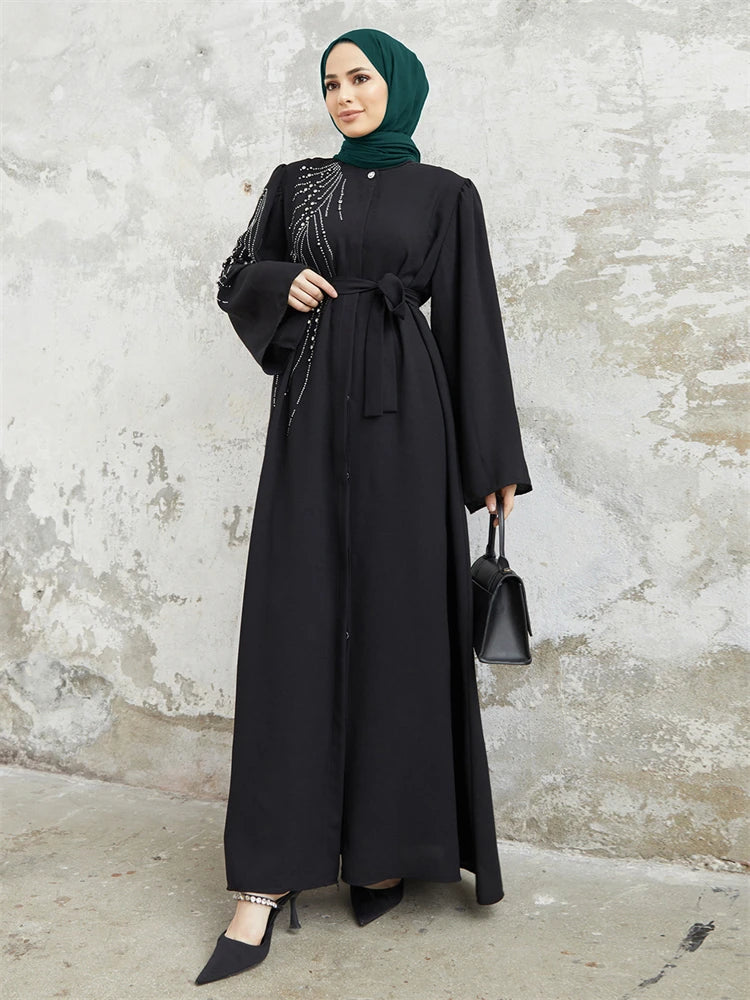 Ramadan Eid Dubai Elegant Abaya Kebaya Islam Muslim Kaftan Modest Dress For Women Robe Musulmane Caftan Marocain Femme Vestidos