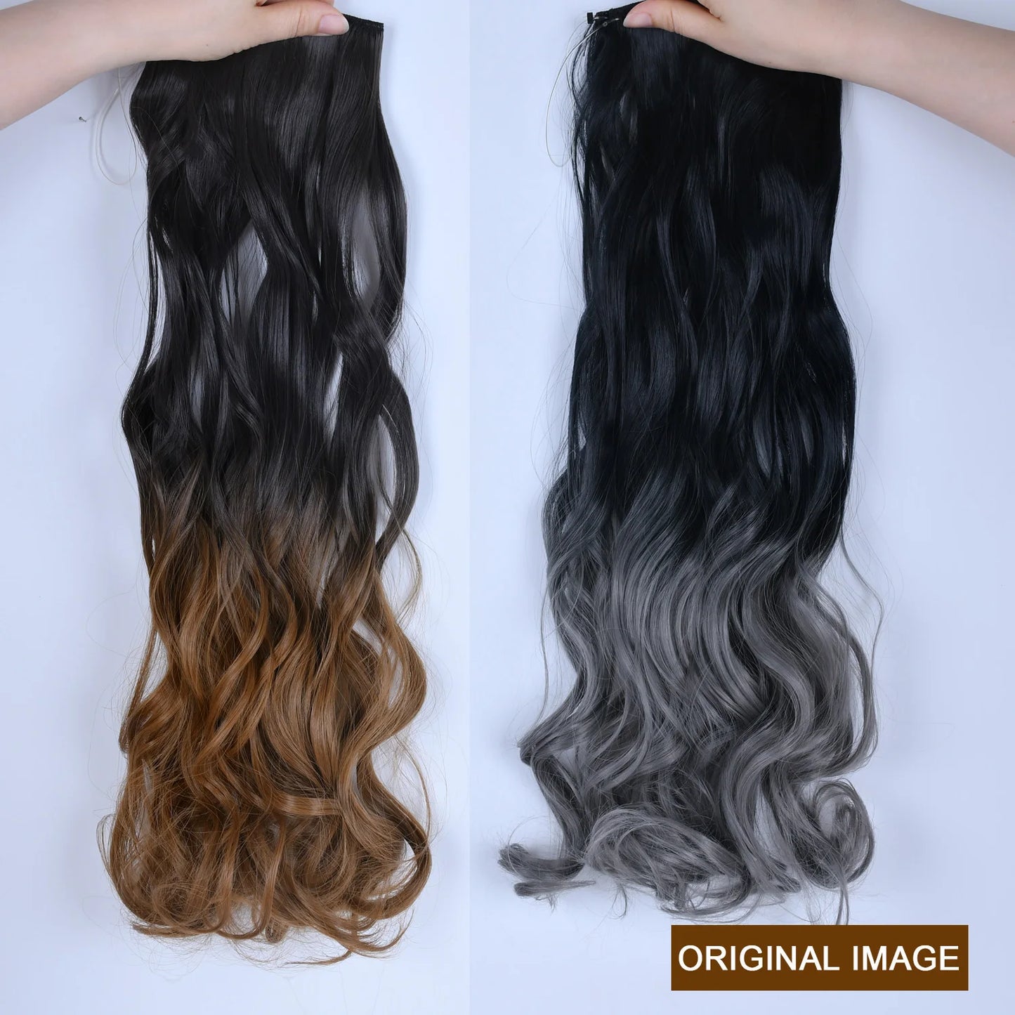 Hair Extensions and Wigs
No Clip No Glue Invisible One piece Hair Extensions 24inch Long Straight Wave Synthetic Heat Resistant String Hairpiece