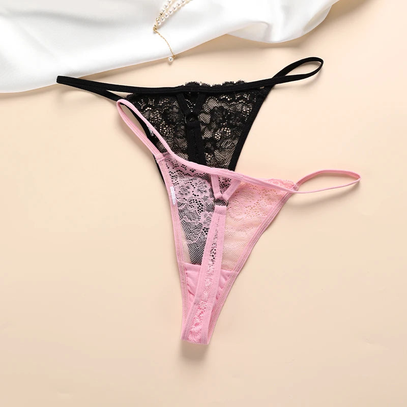 Panties
Women Panties Sexy Transparent Lace Low-Waist Panty Women Sexy Lingerie G String Bikini