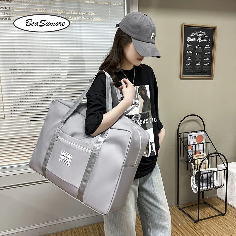 Travel Bag BWBW Large Capacity Students Move Rolling Luggage Folding Travel Bag Suitcase Wheels Trolley Carry on Trunk