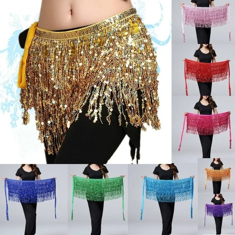 dancers  
Lady Women Belly Dancing Dress Waist Chain Belt Shiny Hula Stage Show Accessories Bellydance Costume Prop Belly Dance Skirt