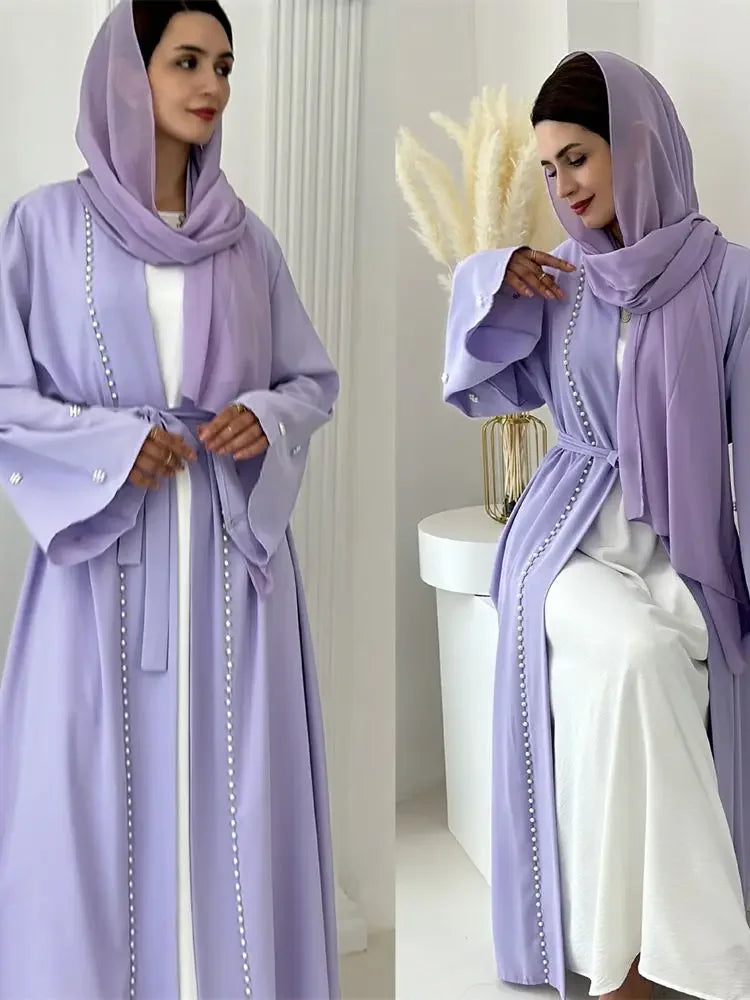 Ramadan Open Muslim Kimono Abaya Dubai Turkey Islam Arabic Abayas for Women Dress Kebaya Robe Femme Musulmane Kaftans