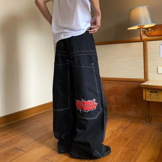 Pants High Waist Jeans Casual Crossover Cargo Pants Women Summer Wide Leg Pants