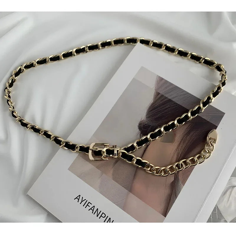 Waist Chain Metal Chain Belts for Women Waistbands Long Tassel for Suitable Jeans Suit Dress Waist Belt Luxury Brand Designer