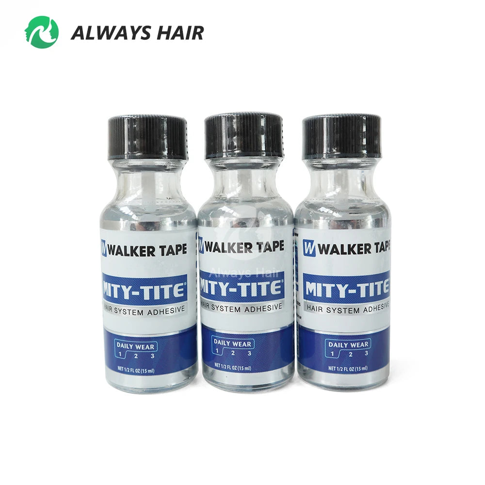 Hair Extensions and Wigs
0.5oz 1.4oz MITY-TITE Most Popular Liquid Adhesive For Touch- ups Hair System Walker Toupee Hair Lace Wig Glue Brush On