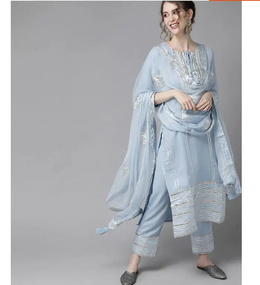 India and Pakistan Clothing 
Traditional Indian Punjabi Embroidered Ethnic Style Clothing  Women Include Tops Pants Scarf