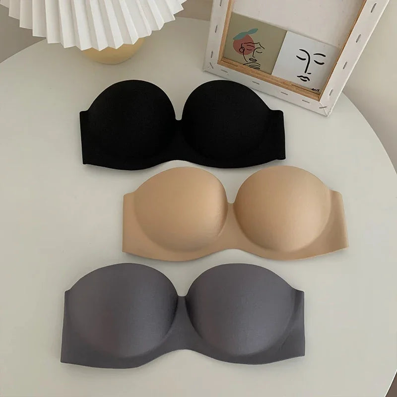 bras
Sexy Strapless Padded Bra Women Invisible Push Up Bras Underwear Women Seamless Bralette Sexy Lingerie Active Bras Without Strap