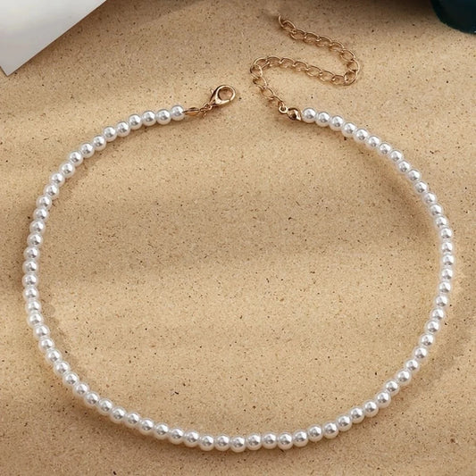 Necklaces Women New Simple Imitation Freshwater Pearl Chain Necklaces For Women Wedding Love Gifts Necklace Fashion Glamour Jewelry Gifts