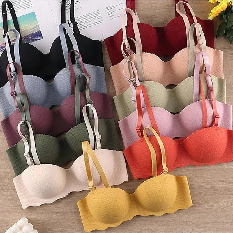 bras
Sexy Bras Push Up Seamless Underwear Women Solid Color Wireless Lingerie Feamle One-pieces Gather Convertible Straps Brassiere