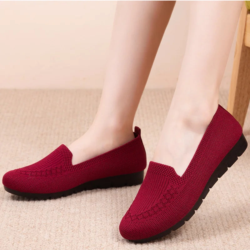 Sneaker women Breathable Light Slip on Flat Casual Shoes Ladies Loafers Socks Shoes Women Zapatillas Mujer