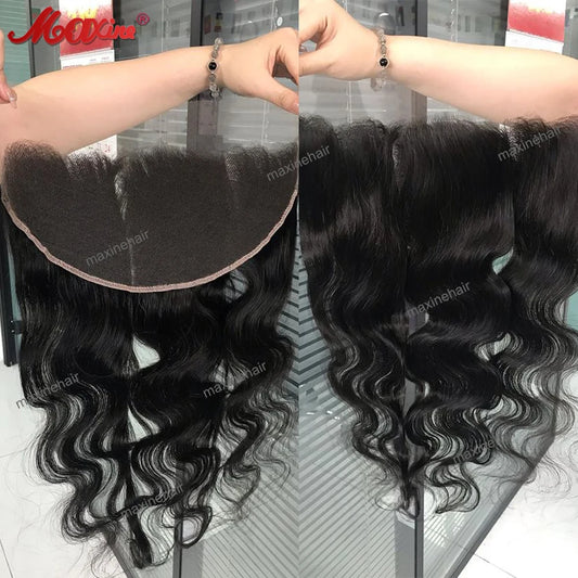 Hair Extensions and Wigs
Body Wave HD Transparent Lace Frontal Only 13x6 PrePlucked Swiss Lace Frontal Brazilian Natural Human Hair 5x5 6x6 Lace Closure