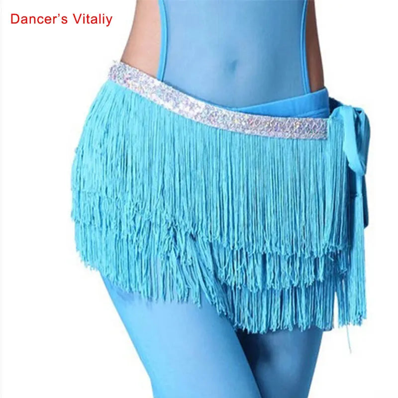 dancers  
Belly dance costumes sexy silver tassel belly dance belt for women belly dance costume hip scarf