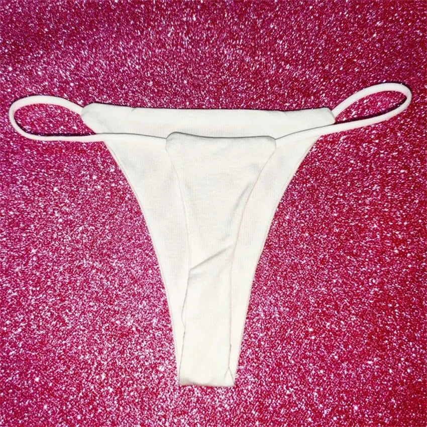 Panties
Y2k Sexy Panties Pink Rhinestones Rabbit Thong Punk T-Back Double Thin Belt Low Waist Double Layer Milk Silk T-Shaped Panties