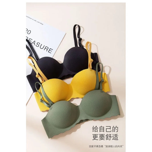 bras
Small Breast Push up Underwear Girls' Korean-Style Summer Bra Wireless Thin Sexy Girl Bra Anti-Sagging Seamless