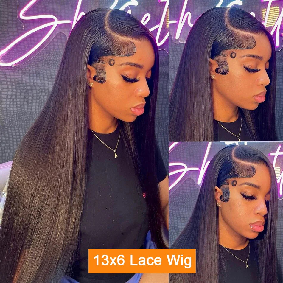 Hair Extensions and Wigs
Straight 13x4 HD Transparent Lace Front Wig 30 40 Inch 13x6 Lace Frontal Wigs Human Hair 250 Density Cheap Wig On Sale Clearance