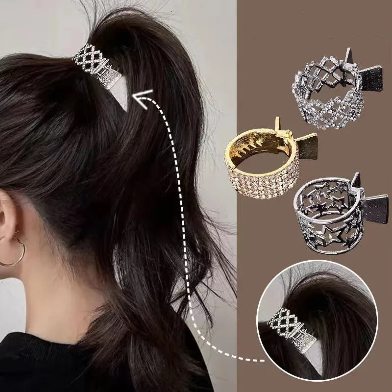 Elegant Look Fashion Zircon Pearl Metal Hair Claw High Ponytail Holder for Women Girls 2023 New Trendy Korea Luxury Hair Clip Accessories