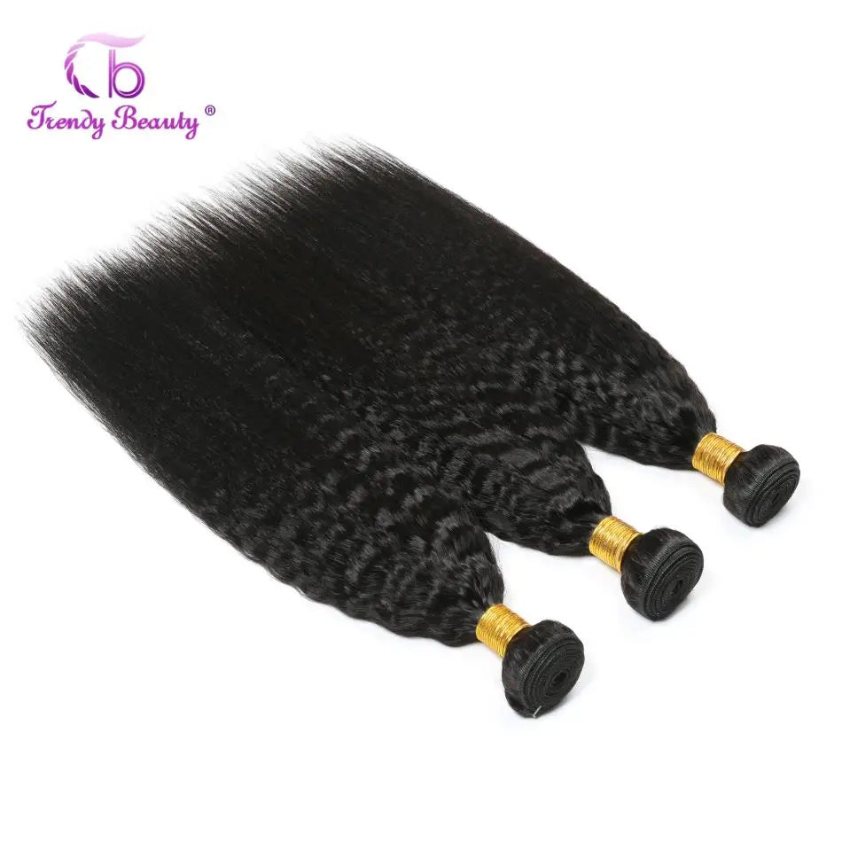 Hair Extensions and Wigs
Brazilian Kinky Straight Hair 1/3/4 PCS 100% Human Hair Bundles For Black Women Human Hair Extensions Brazilian Yaki Human Hair