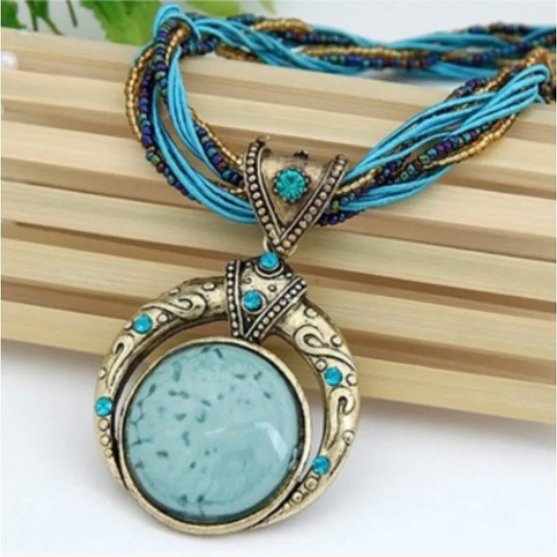 Necklaces Women New Retro Bohemian Ethnic Style Necklace Fashionable Men's and Women's Festival Party Gifts Jewelry Accessories