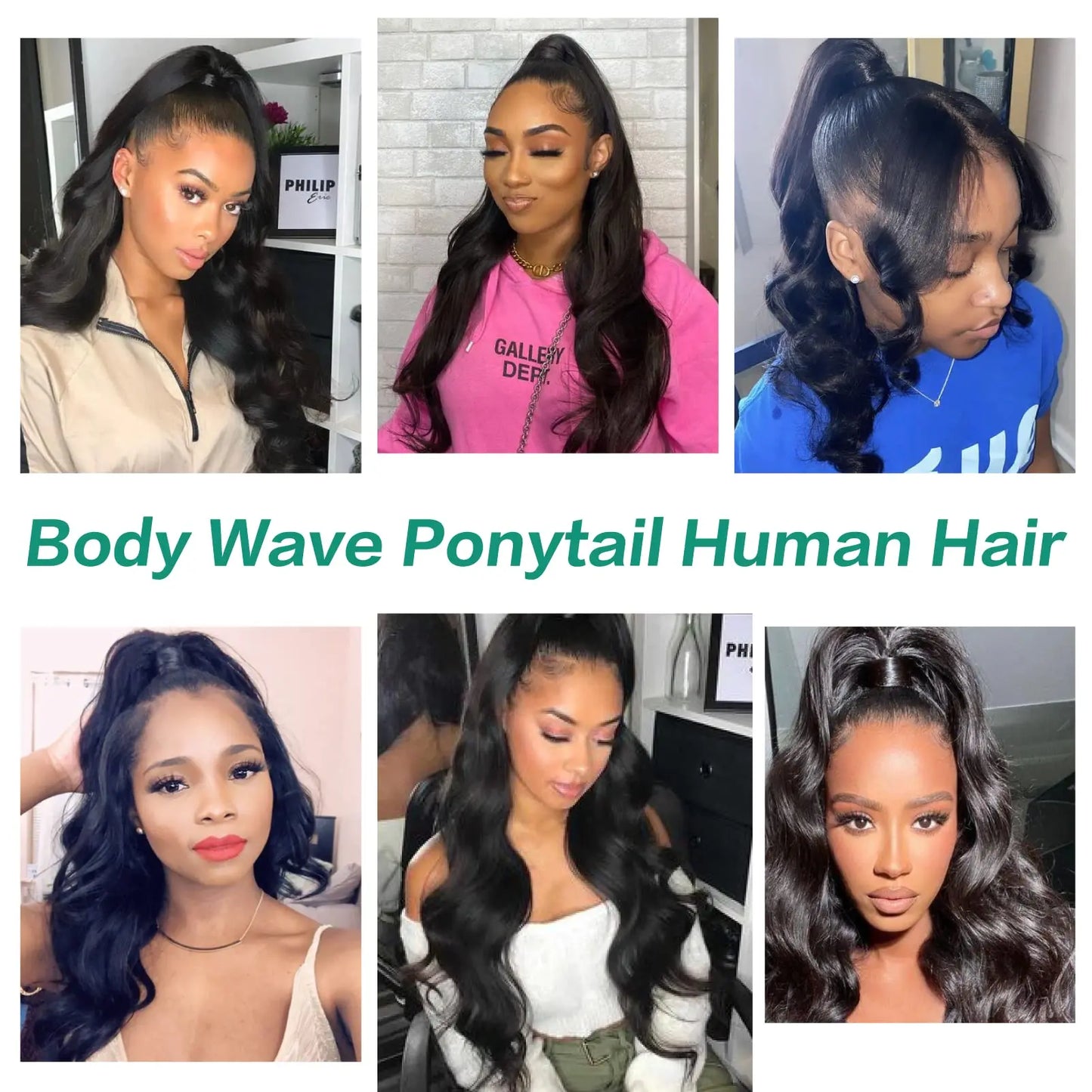 Hair Extensions and Wigs
Ponytail Human Hair Wrap Around Long Body Wave Remy Hair Extensions Malaysia Hair Extensions ClipIn Natural Color Hairpiece 100g