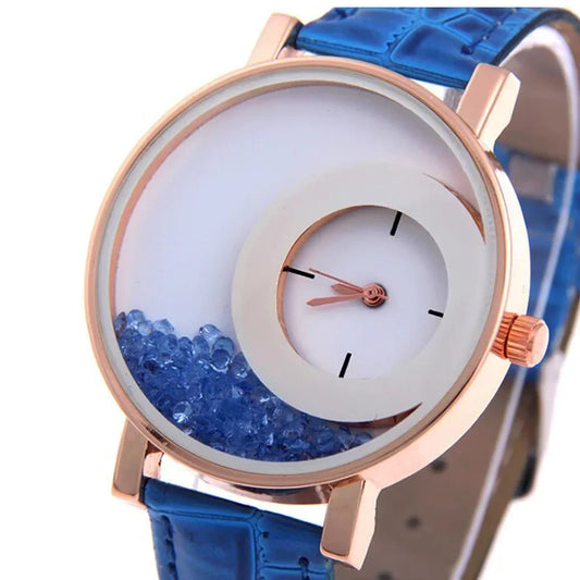 Women Watch Broken Diamond Women's Watches Large Dial Quartz Wristwatches Students Watches Casual Simple Women's Quartz Watches Ladies Watch