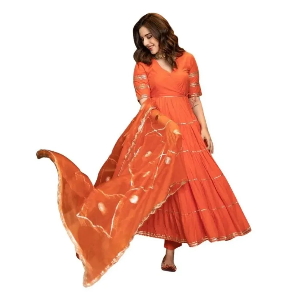 India and Pakistan Clothing 
Lace Orange Women Kurti Pant with Dupatta Set World Apparel India Pakistan Clothing Indian Clothing  Sarees for Women in India