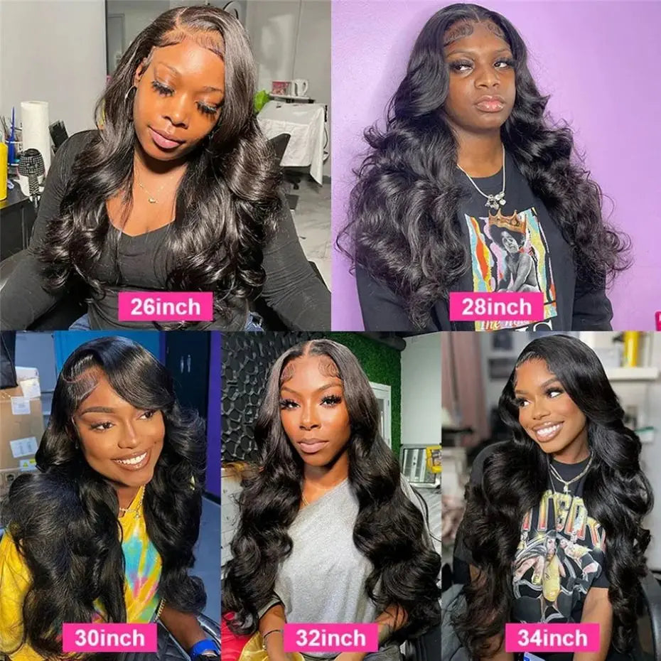 Hair Extensions and Wigs
180% 13x4 Body Wave Lace Front Human Hair Wig 13x6 Transparent Lace Frontal Wigs Brazilian Remy Hair For Women Lace Closure Wig