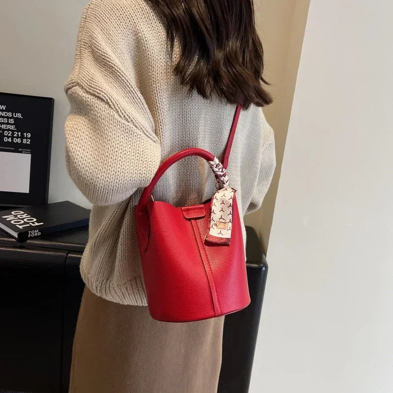 Handbags Hot Selling Simplicity High-end Women's Crossbody Bag PU Material Versatile Bucket Bag Fashion Handbag Commuting