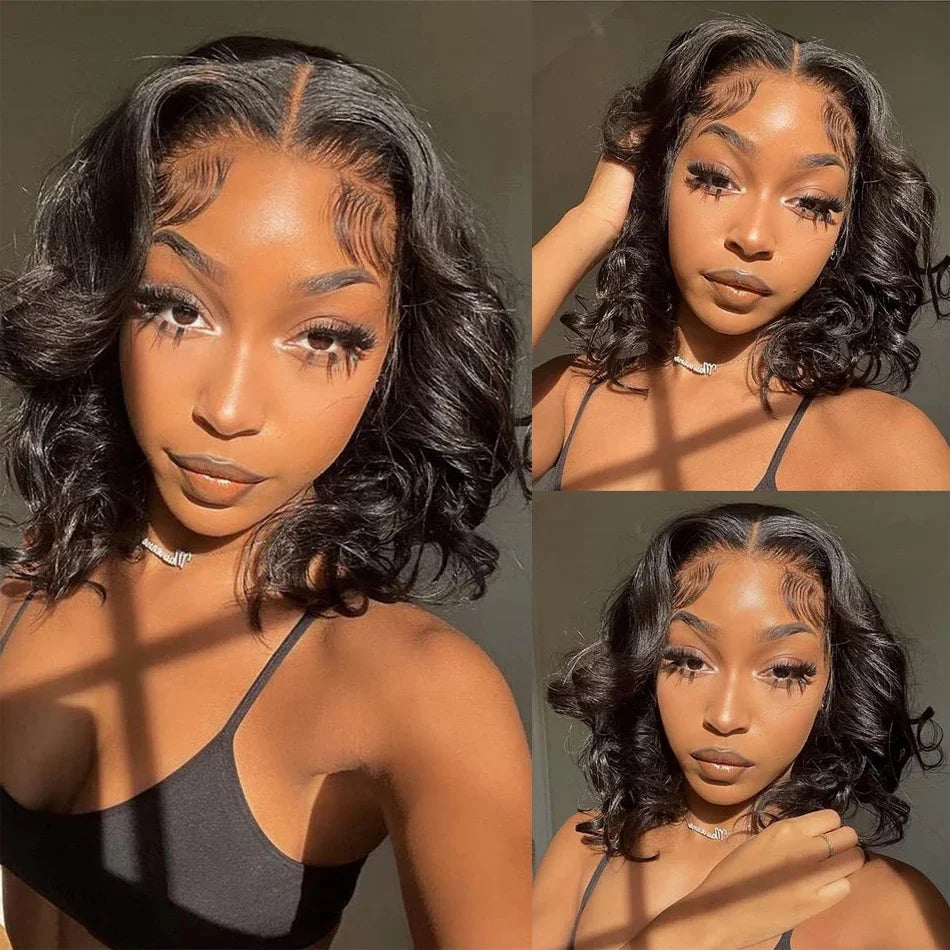 Hair Extensions and Wigs
Melodie Body Wave Bob Wig 13x4 13x6 Transparent Lace Frontal Wig Brazilian Human Hair Wigs 5x5 Closure Wigs