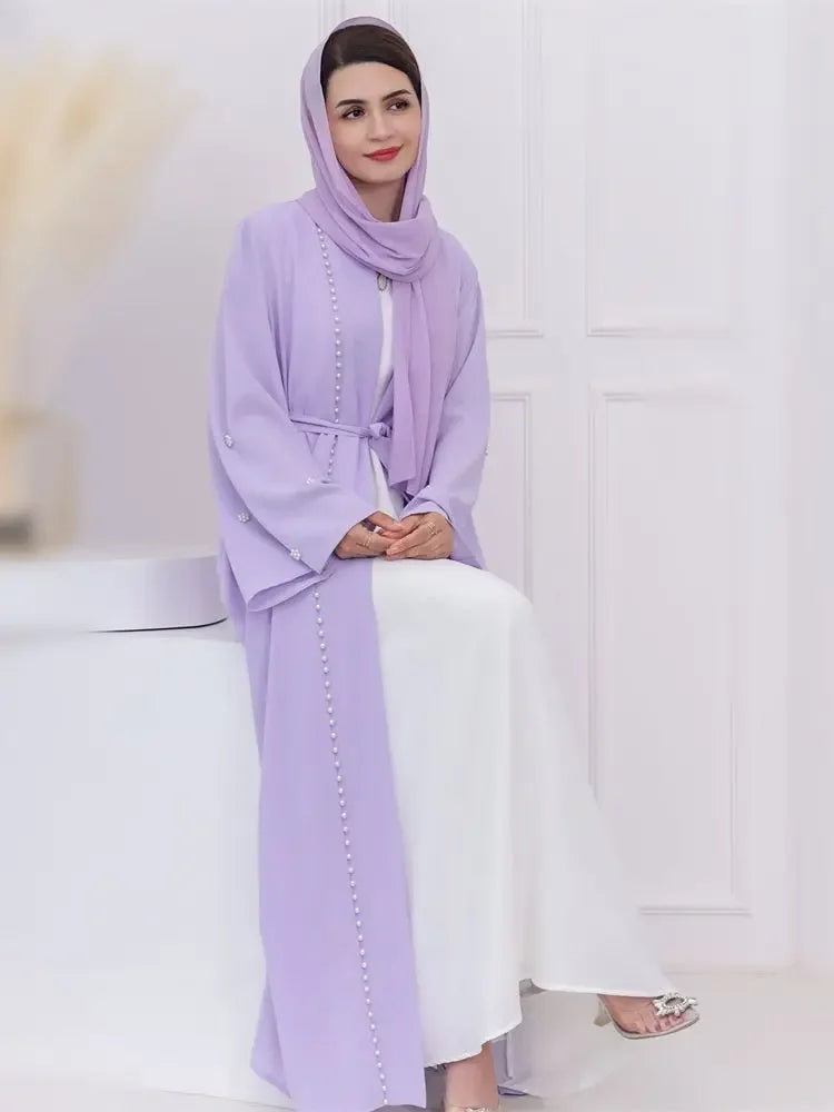 Ramadan Open Muslim Kimono Abaya Dubai Turkey Islam Arabic Abayas for Women Dress Kebaya Robe Femme Musulmane Kaftans