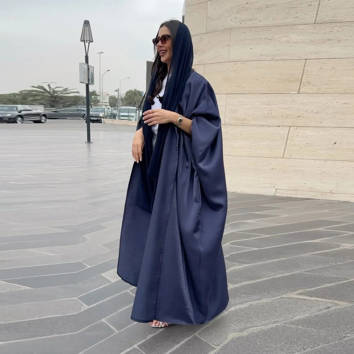 Modest Muslim Fashion Women Shiny Satin Maxi Dress Kaftan Turkey Robe Islamic Jalabiya Abaya Dubai Luxury Kimono Kebaya Djellaba