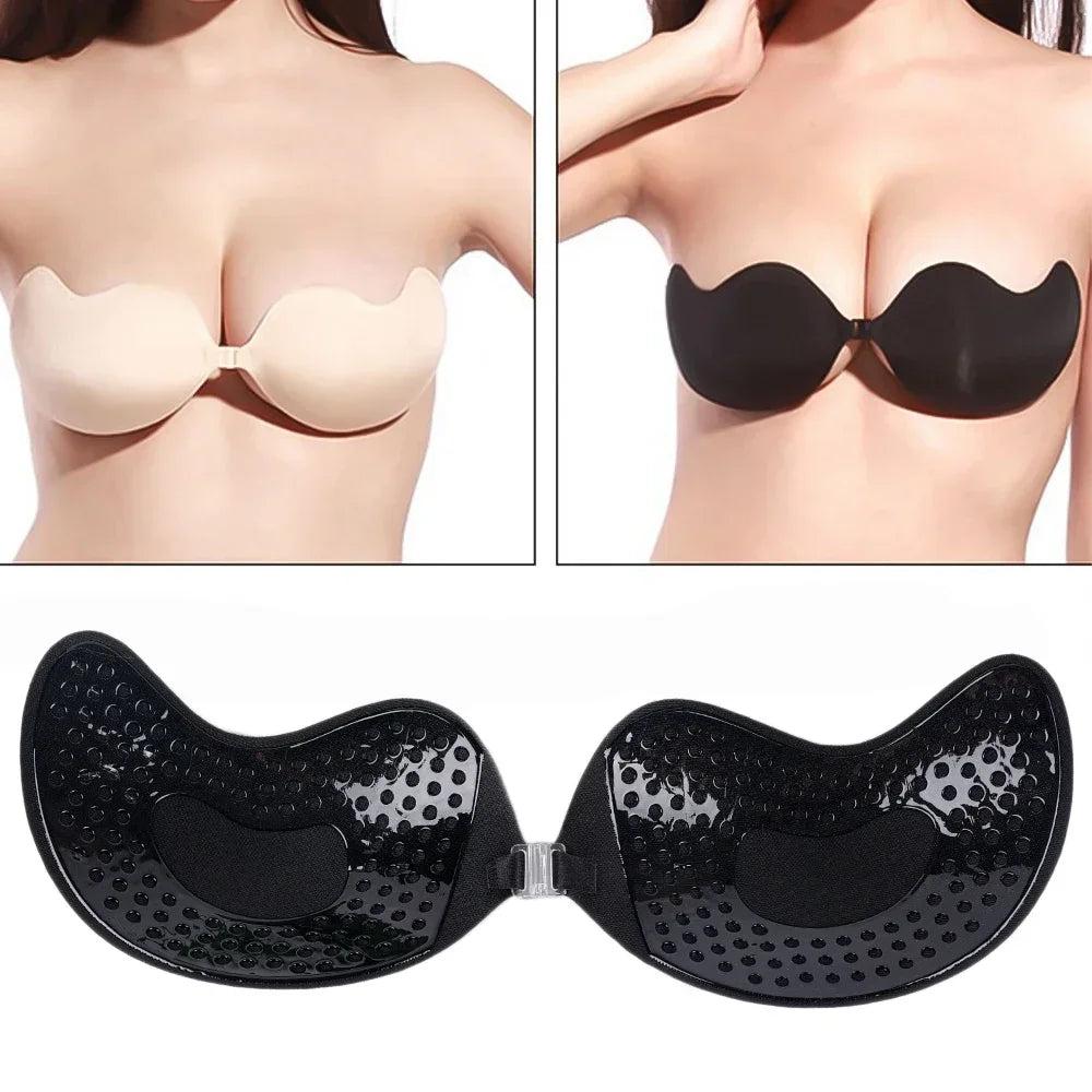 bras
Invisible Strapless Adhesive Stick Bra Strapless Push Up Bras Women Lingerie Seamless Silicone Nipple Covers Bralette Underwear