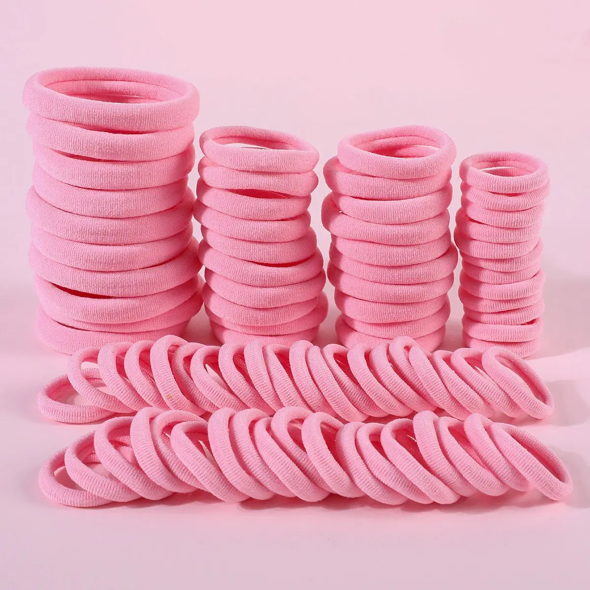 Elegant Look 80Pcs Women Girls Elastic Hair Bands Set Mother & Daughter Rubber Bands Sets 5cm 4cm 2.5cm Headband Scrunchie Hair Accessories