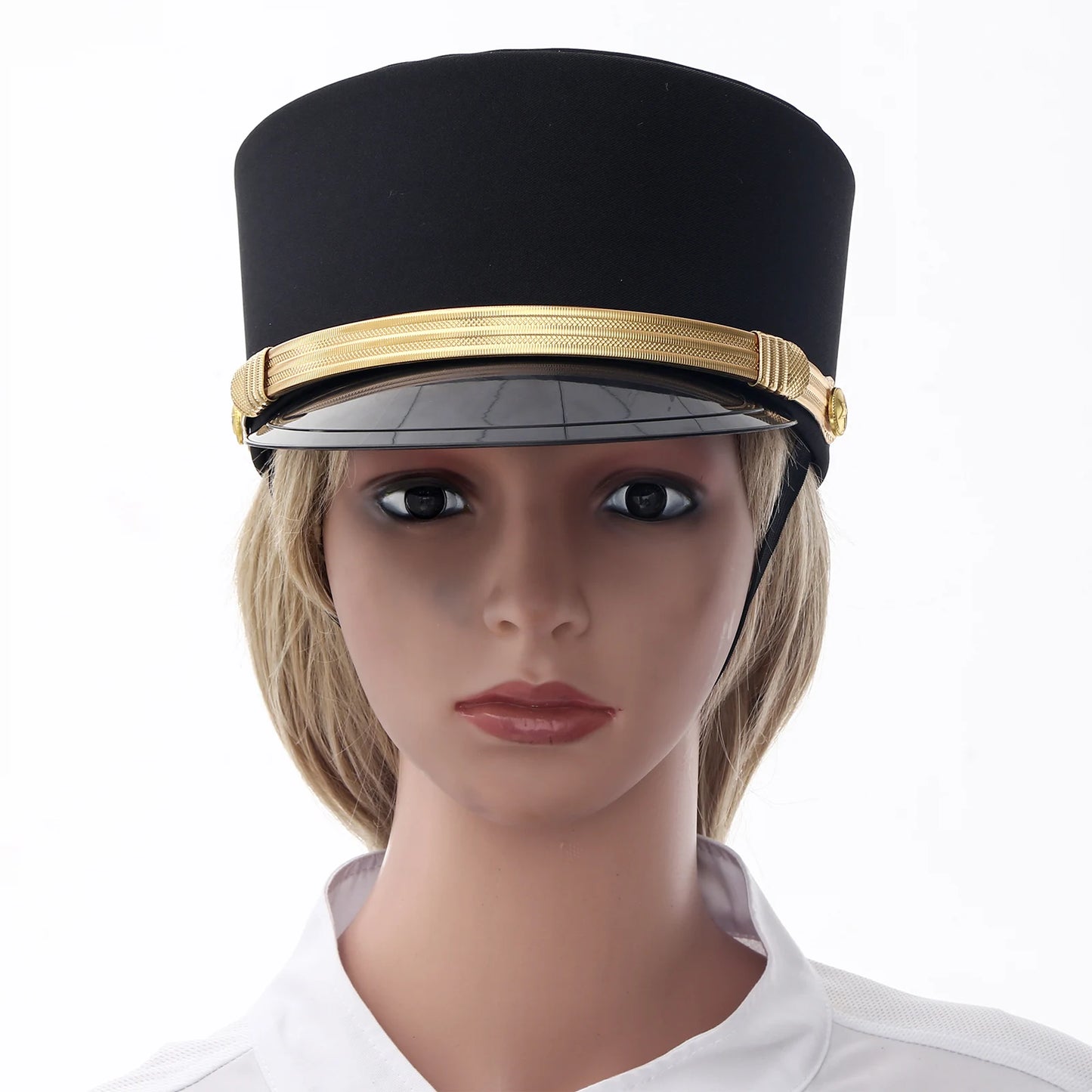 Hat Luxury Women Men Military Caps Anime Cosplay Top Hat Flat Female Autumn Hotel Waiter Hat Captain Caps for Stage Performance