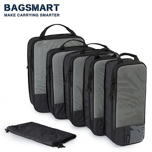 Travel Bag BAGSMART Compression Packing Cubes Men's Travel Suitcase Expandable Packing Organizers for Women Carry on Luggage Travel pouch