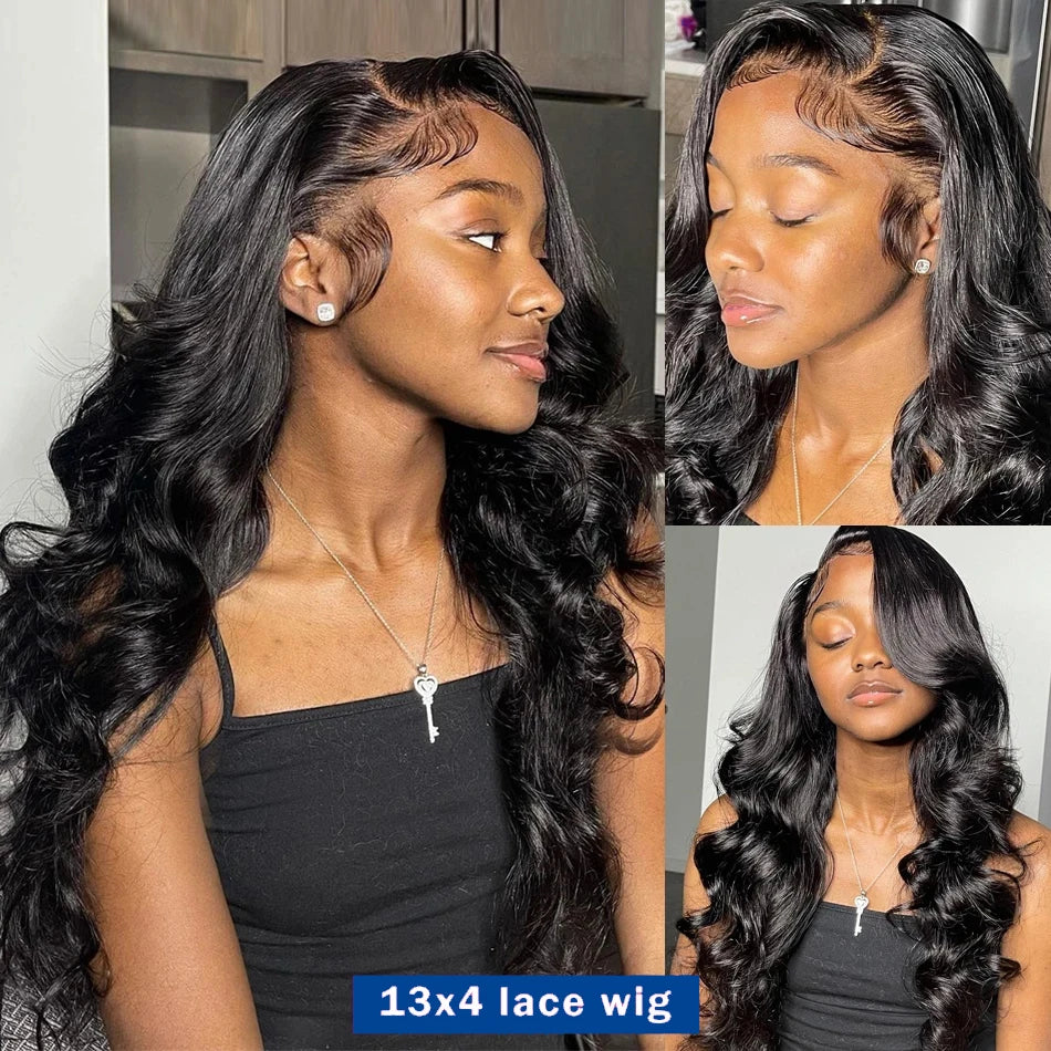 Hair Extensions and Wigs
13x4 13x6 Lace Front Human Hair Wigs 100% Body Wave Transparent Lace Frontal Wigs Human Hair Full Lace Closure Brazilian Hair