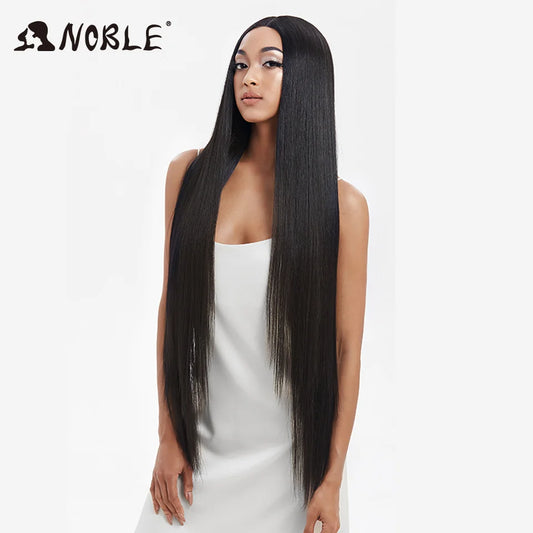 Hair Extensions and Wigs
Noble Synthetic Lace Front Wigs For Women 38 Inch Straight Wig Lace Wig Ombre Blonde Lace Wigs Cosplay Straight Lace Front Wig