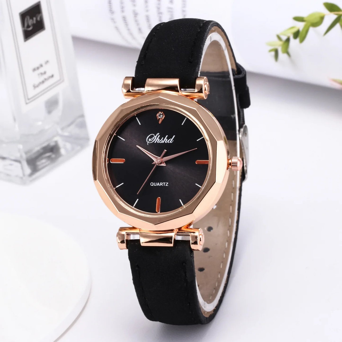 Women Watch OL diamond Women Girls Gift Watch Stainless Steel Wristwatch Fashion Newest Leather Quartz Analog